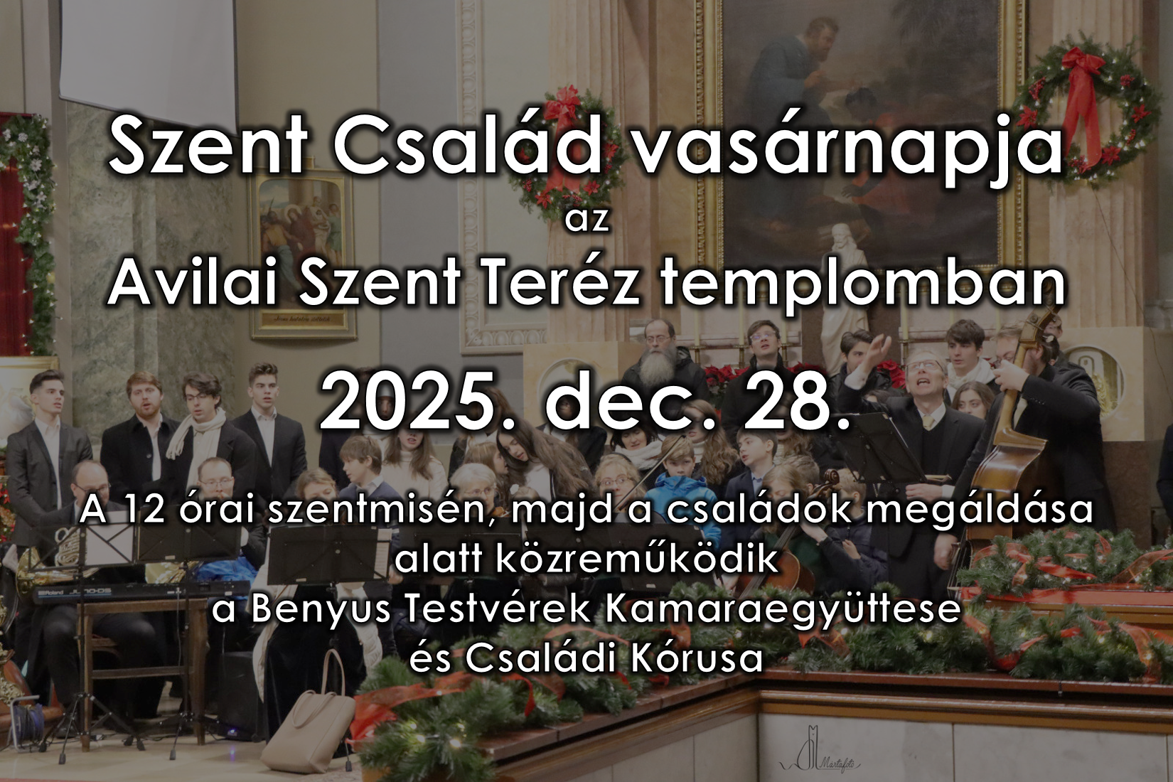 You are currently viewing Családok ünnepe az Avilai Szent Teréz templomban